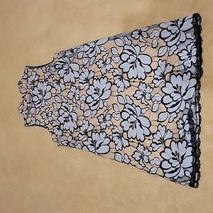 Floral lace mini semi formal dress